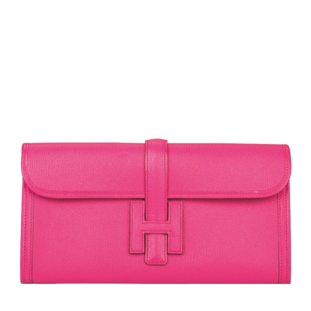 Hermès Rose Shocking Jige Elan 29cm Chevre Mysore